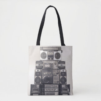 Tote Bag Motif des enregistreurs de cassettes des années 80