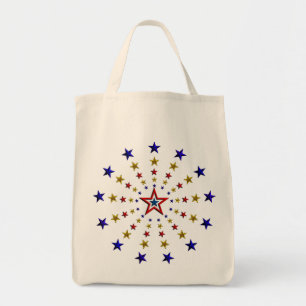 Tote Bag Motif des étoiles patriotiques