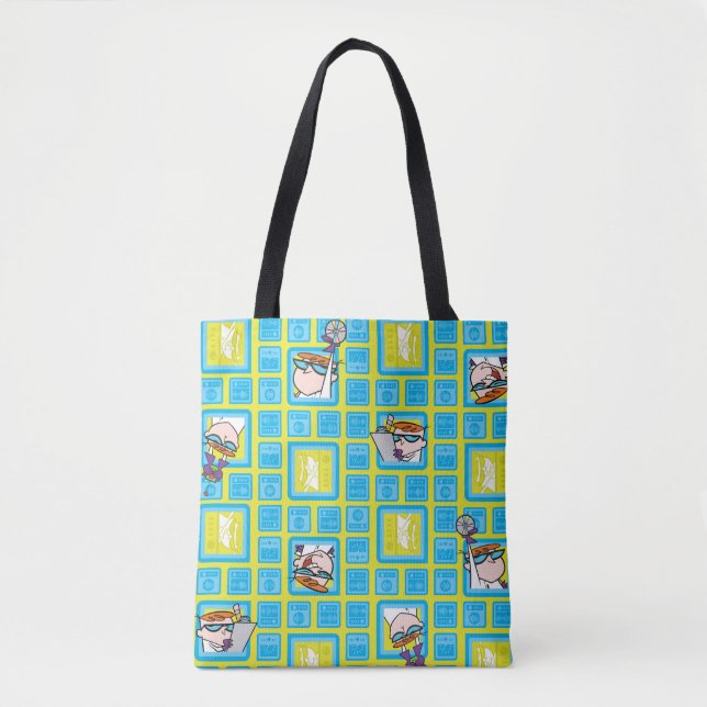 Tote Bag Motif des expériences de laboratoire de Dexter (Devant)