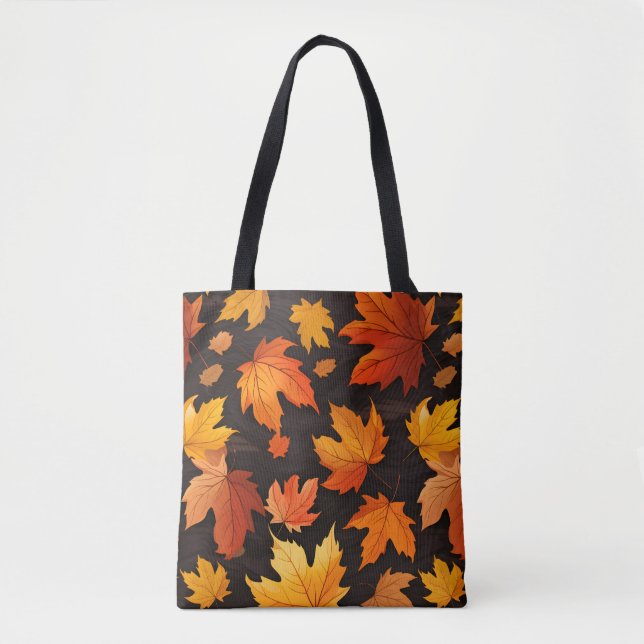Tote Bag Motif des feuilles automnales (Devant)