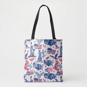 Tote Bag Motif des icônes patriotiques - Statue de la Liber