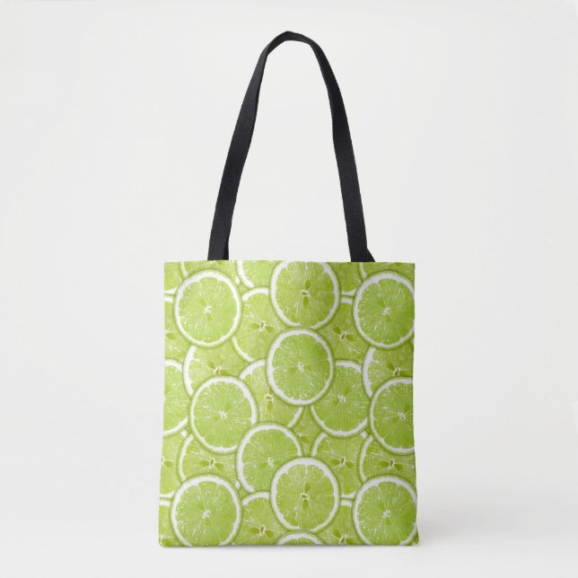 Tote Bag Motif des tranches vertes de chaux (Devant)