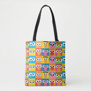 Tote Bag Motif des yeux de caractère de rue Sésame