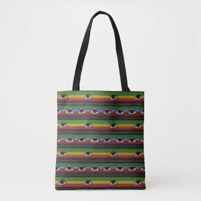 Tote Bag Motif des yeux psychédéliques (Devant)