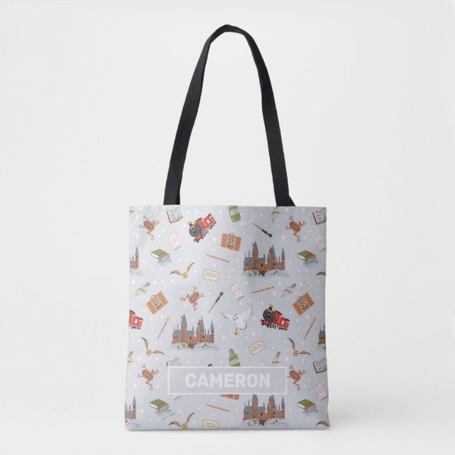Tote Bag Motif Dessin Animé Harry Potter Hogwarts (Devant)