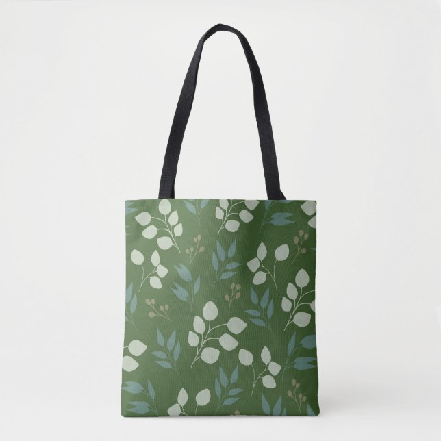 Tote Bag Motif d'eucalyptus vert (Devant)