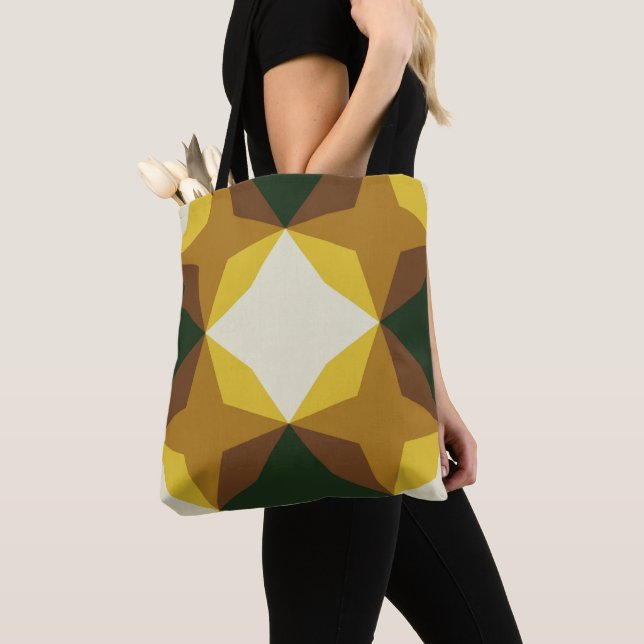 Tote Bag Motif diamant en écorce forestière (De près)