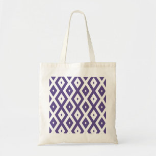 Tote Bag Motif diamant ultra violet et blanc