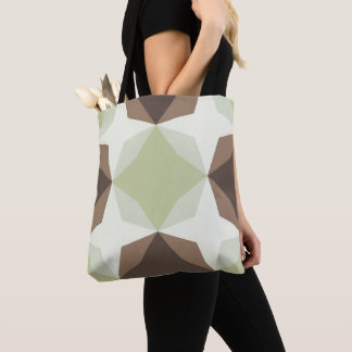 Tote Bag Motif diamant vert subtil