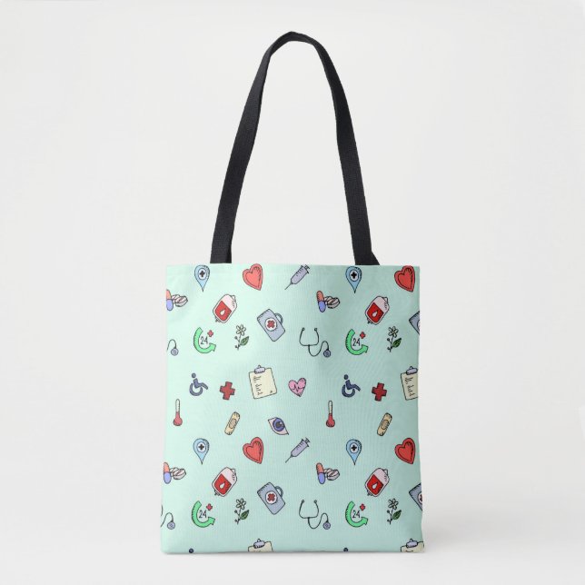 Tote Bag Motif d'icône Médicale (Devant)