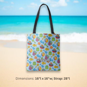 Tote Bag Motif d'icônes de jouets de plage