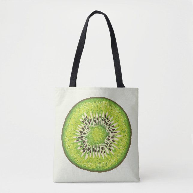 Tote Bag Motif d'illustration de tranche Kiwi (Devant)