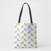 Motif d'oiseau mignon de mésanges jaunes