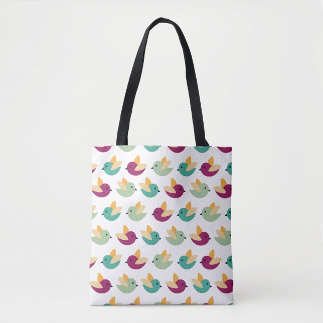 Tote Bag Motif d'oiseaux (Devant)