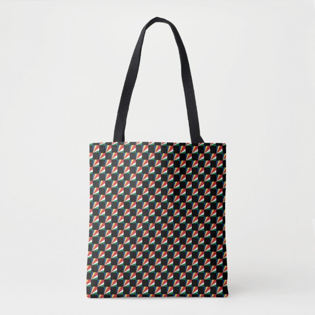 Tote Bag motif du drapeau À damiers Seychelles (Devant)