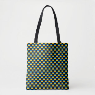 Tote Bag motif du drapeau À damiers Ukraine
