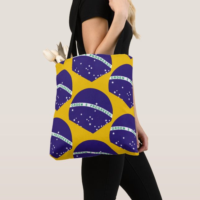 Tote Bag Motif du drapeau brésilien (De près)