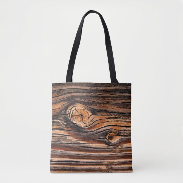Tote Bag Motif du grain de bois (Devant)