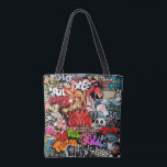 Tote Bag Motif dynamique urbain d'art de graffiti d'art de<br><div class="desc">Ce plein motif dynamique et explosif urbain sans couture moderne de graffiti d'art de rue est non seulement réservé pour des artistes de hip hop mais pour chacun indépendamment de l'âge et de l'arrière - plan. Grands cadeaux pour les amis qui veulent une conception renversante et créative de motif, qui...</div>