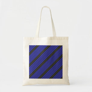 Tote Bag Motif électrique bleu et charbon cinq bandes