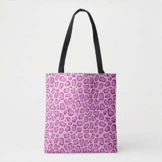 Tote Bag Motif empreinte de léopard rose
