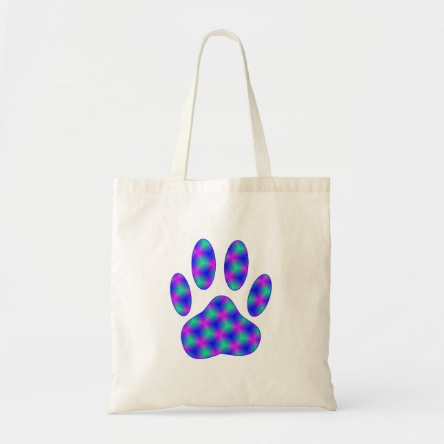 Tote Bag Motif Empreinte de patte cosmique (Devant)