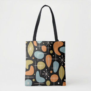 Tote Bag Motif en forme d'étoile de style Mid Century Moder