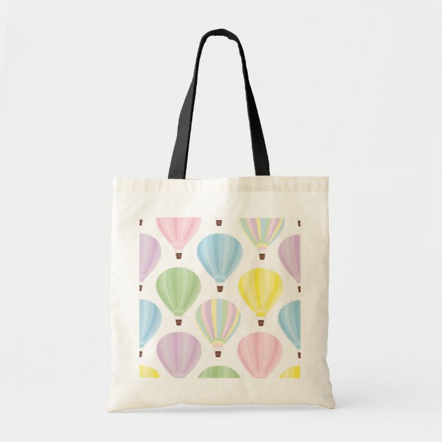 Tote Bag Motif en pastel chaud de ballon à air (Devant)