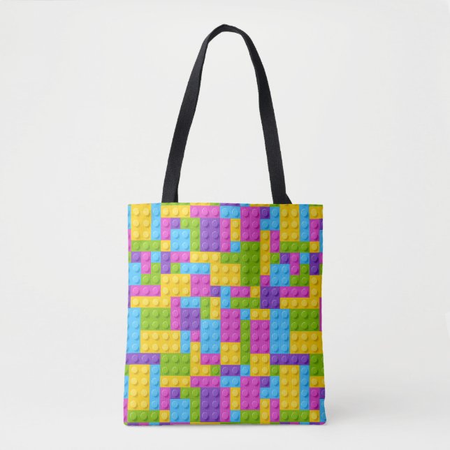 Tote Bag Motif en plastique de blocs de construction (Devant)