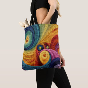 Tote Bag Motif en spirale abstrait Texture tourbillonnante