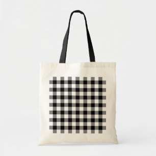 Tote Bag Motif En vichy noir et blanc