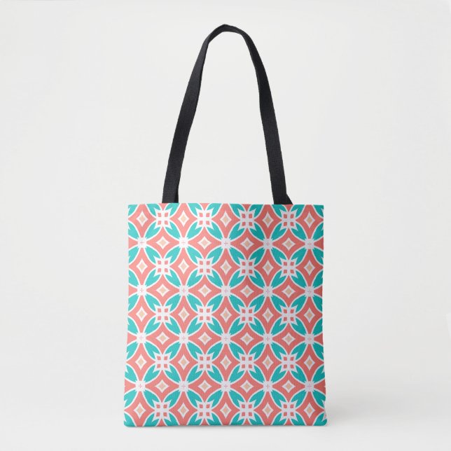 Tote Bag Motif ethnique multicolore (Devant)