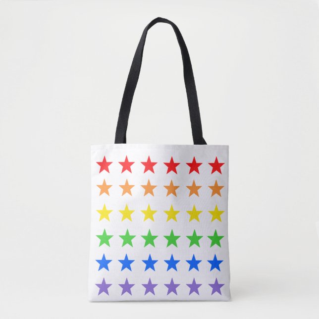 Tote Bag Motif étoilé coloré moderne (Devant)