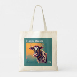 Tote Bag Motif Festif Indien Sacré Vache