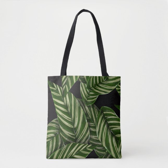 Tote Bag Motif Feuille de la feuille tropicale moderne (Devant)