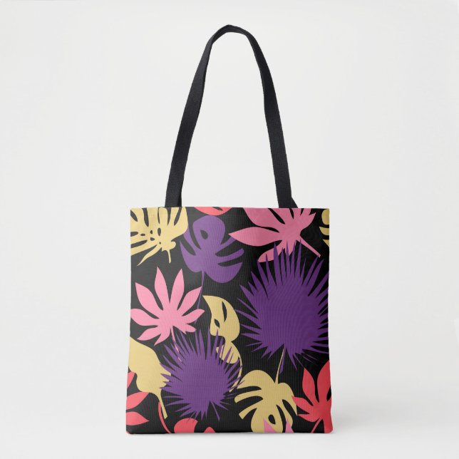 Tote Bag Motif feuille tropical sans couture (Devant)