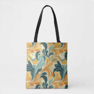 Tote Bag Motif feuille vintage inspiré par Paisley (1)