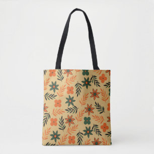 Tote Bag Motif Feuille Vintage les années 70 Floral