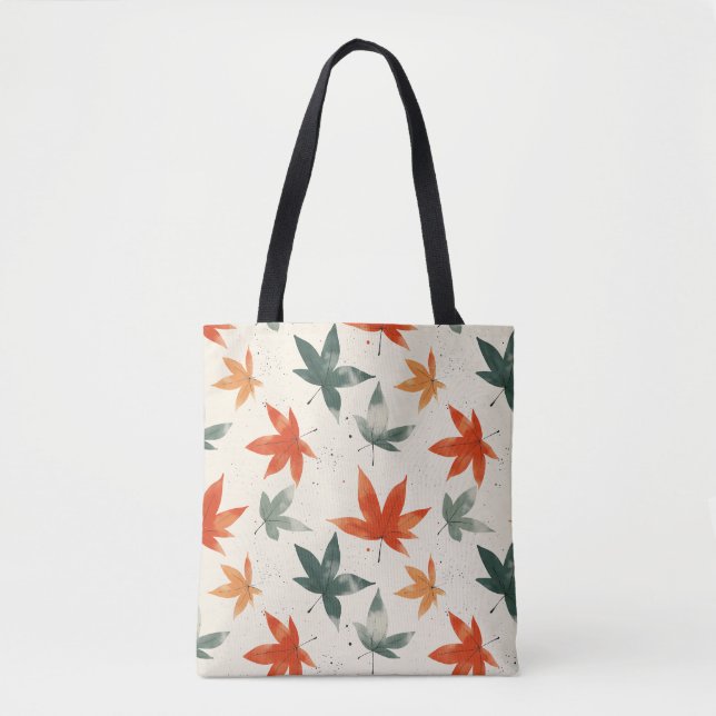 Tote Bag Motif Feuilles d'automne (Devant)