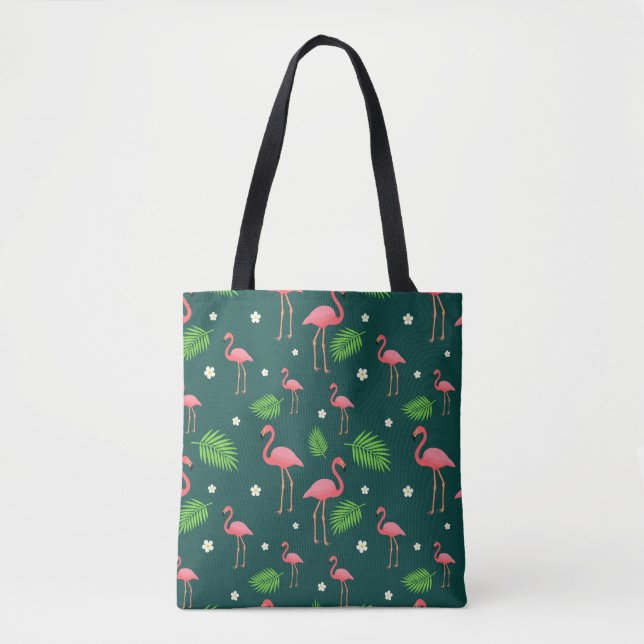 Tote Bag Motif Flamant Tropical (Devant)