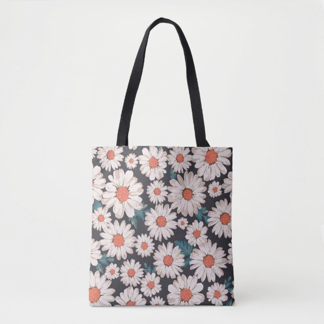 Tote Bag Motif Fleur Fleur Fleur Fleur Fleur Simples (Devant)
