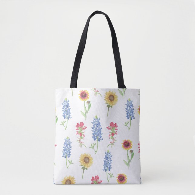 Tote Bag Motif Fleur sauvage du Texas (Devant)