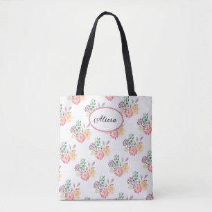 Tote Bag Motif floral à aquarelle chic