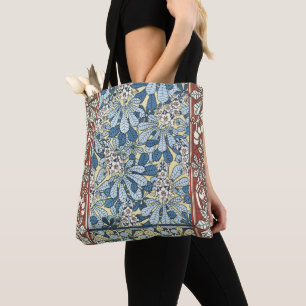 Tote Bag Motif floral Art nouveau vintage au marronnier