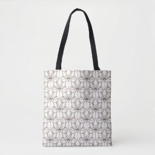 Tote Bag Motif floral crème