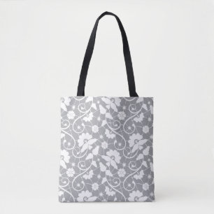 Tote Bag Motif floral de dentelle