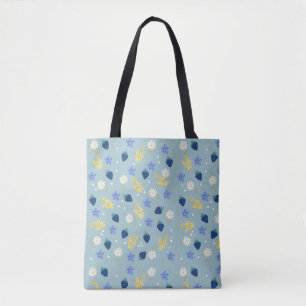 Tote Bag Motif floral de fleurs sauvages et de mûres