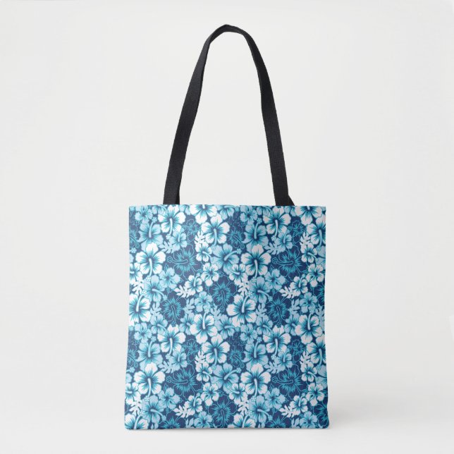 Tote Bag Motif floral de ketmie de surf (Devant)