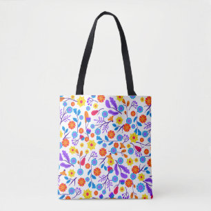 Tote Bag Motif floral exotique coloré-23165