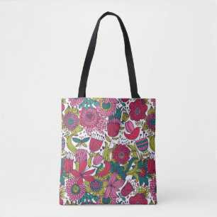 Tote Bag Motif floral lumineux